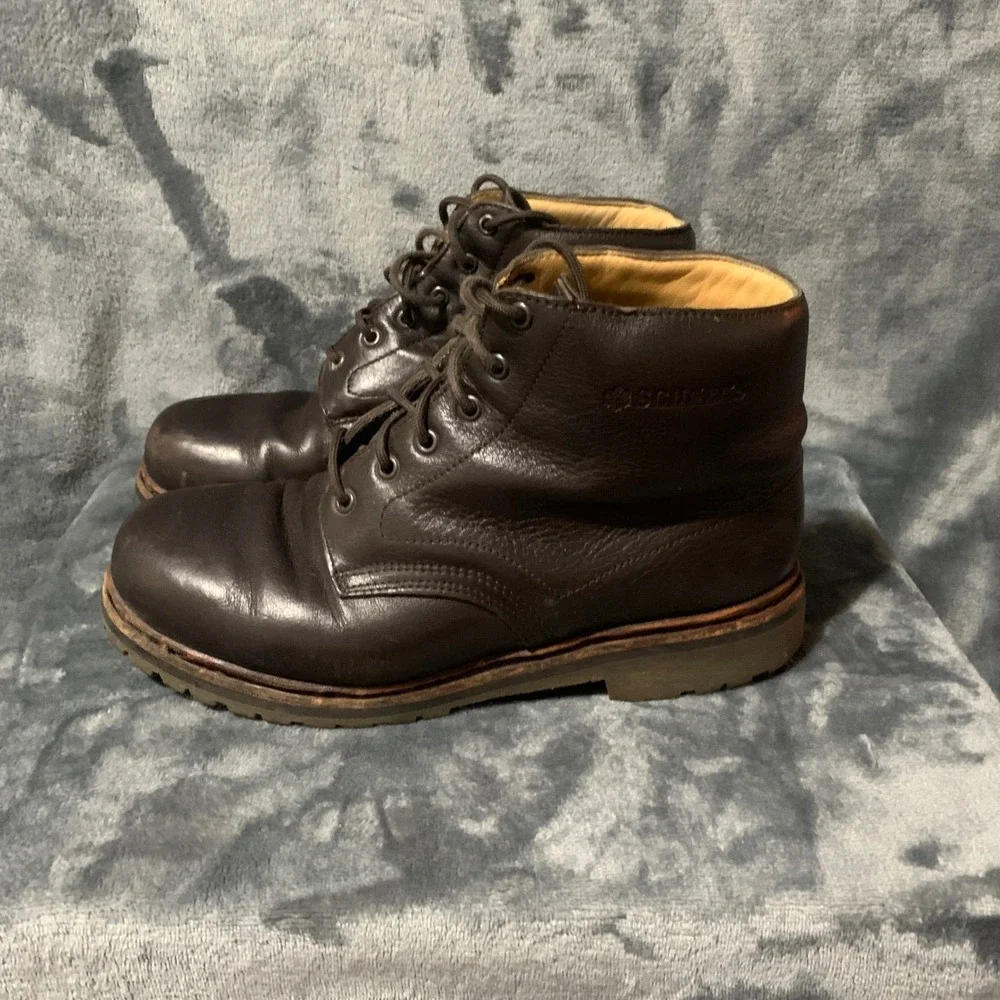 Schnees Cottonwood Dark Brown Leather Vibram Work Boots SCW-8200 Mens 9.5